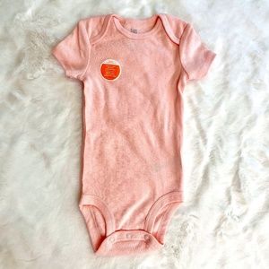 Carter's Just One You Pale Pink Onesie with Eyelet Pattern 6M - NWOT
